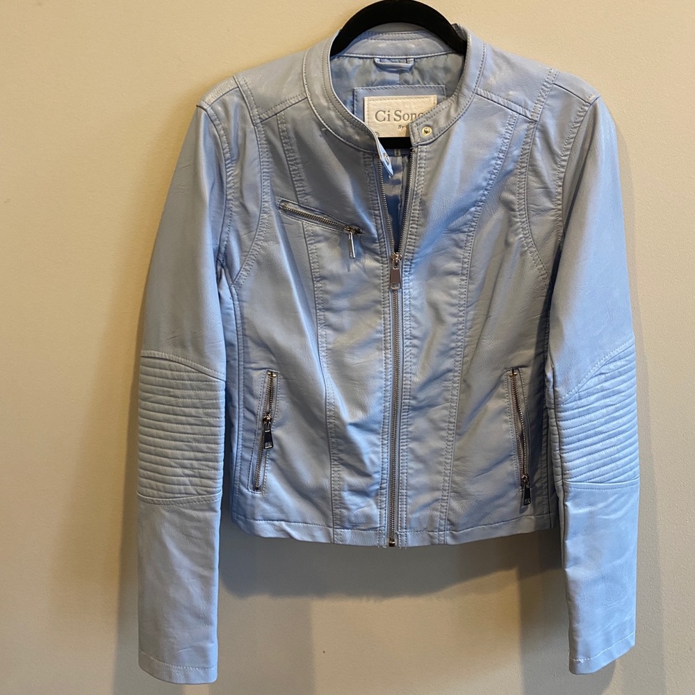 Leather moto jacket
